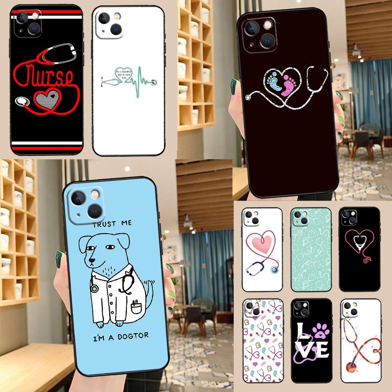 Милый Чехол-Сердечко со Стетоскопом для Samsung Galaxy S26 S25 S24 S20 S21 S22 S23 Ultra S10 Plus S25 FE Защитный Корпус