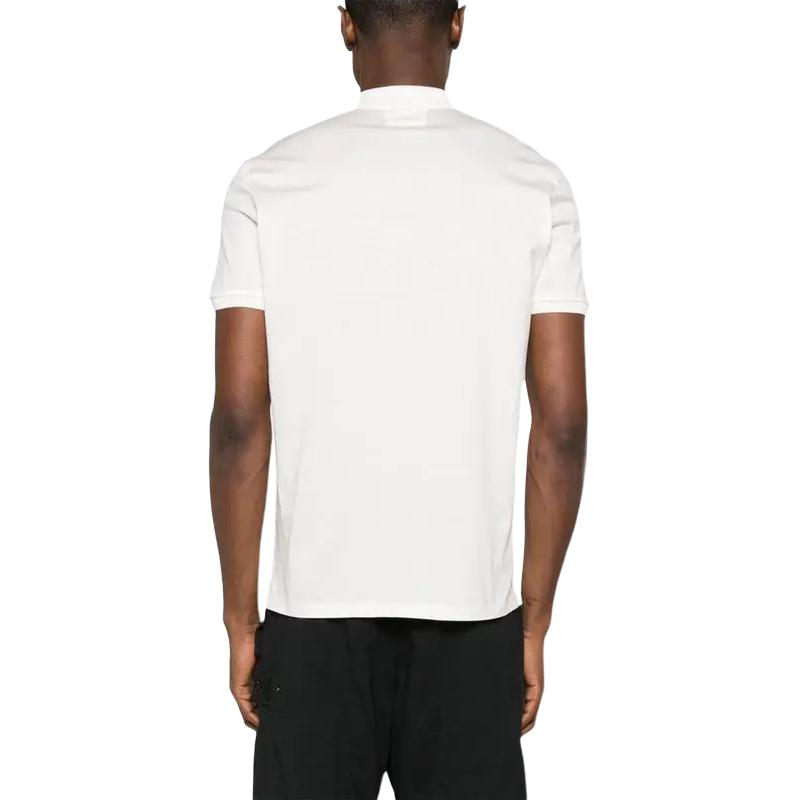 C.P. Company SS25 Logo Casual Short Sleeve Polo Shirt Men polo shirts White 18CMPL091A006374G103