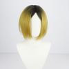 Косплей парик с сеткой Кенмы Козуме, черно-желтый градиентный парик