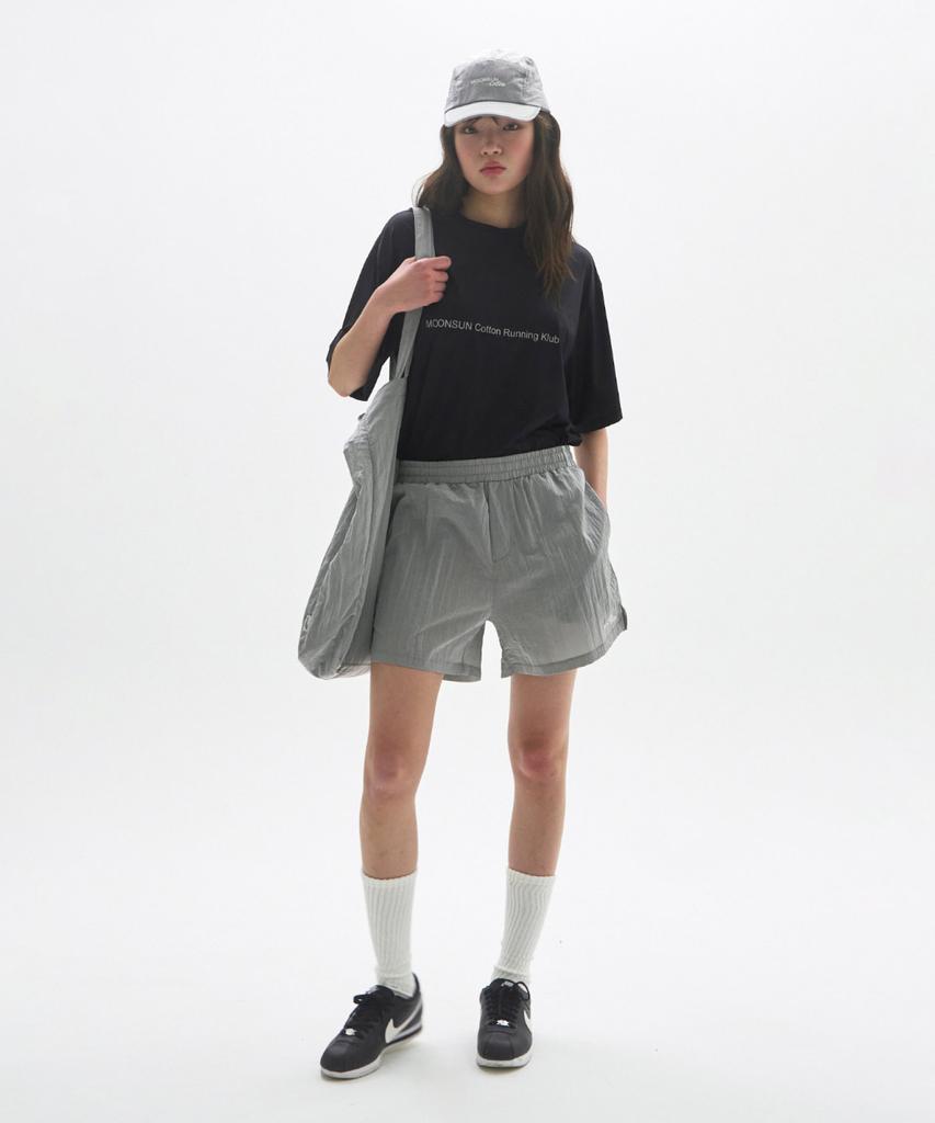 MOONSUN M.C Unisex, Running Klub Nylon Shorts / Gray