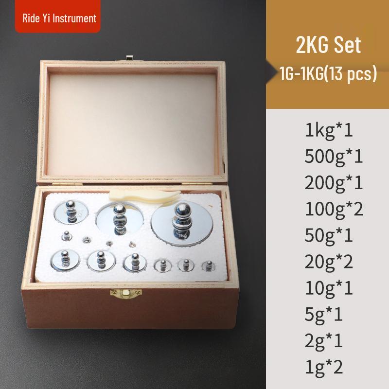 Набор калибровочных гирь высокой точности класса M2 - 1 кг, 500 г, 100 г из нержавеющей стали для электронных весов