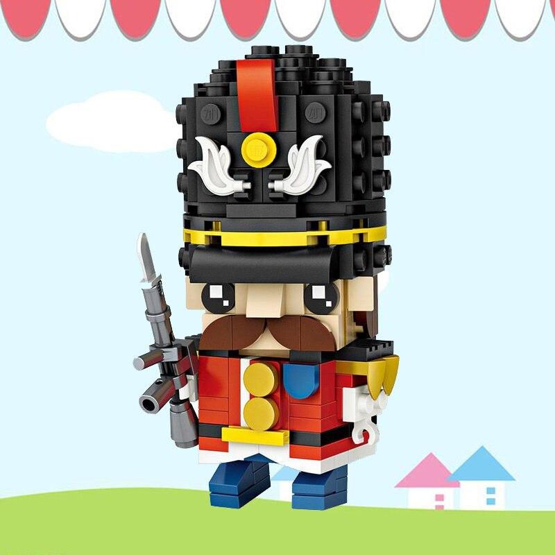LOZ 1461 армейский солдат королевской гвардии, пистолет, оружие, военная военная 3D модель, мини-блоки «сделай сам», кирпичи, строительная игрушка без коробки
