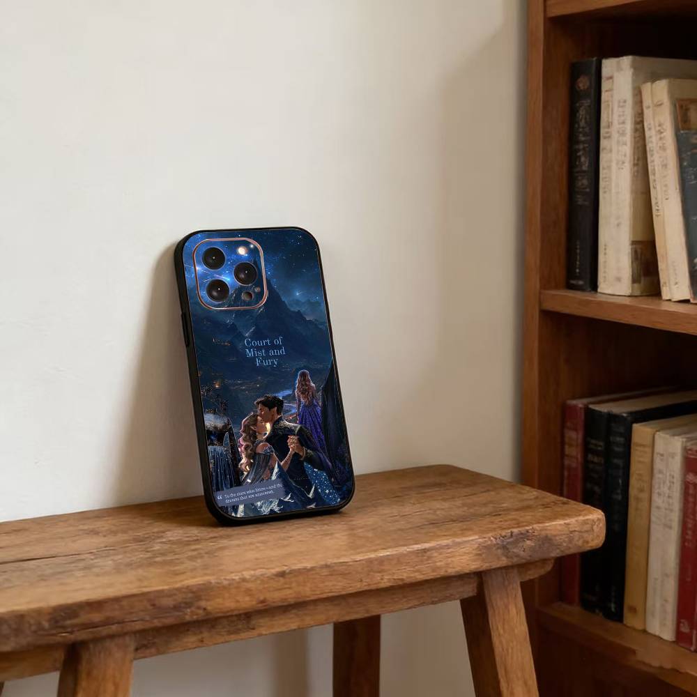 Чехол для телефона Acotar A Court of Mist and Fury для iPhone 17,16,15,14,13,12,11 Plus,Pro Max,XS, Мягкий силиконовый черный чехол