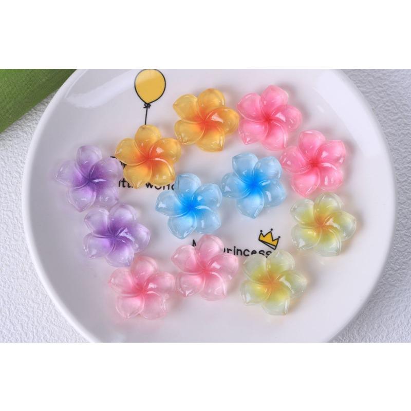 Egg Flower Resin Five Petal Flower DIY Hair Clip Patch Accessory Phone Case