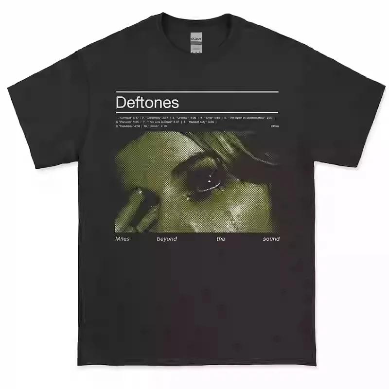 2025 Deftones Хлопковая Футболка с Изображением Певца и Группы Мужская Женская Хип-Хоп Рок Футболка Модная Футболка с Коротким Рукавом Летние Оверсайз Футболки Топы