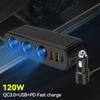 12V/24V 120W Multifunctional Car Cigarette Lighter Fast Charger PD QC USB Quick Charge Power Adapter Charger Socket
