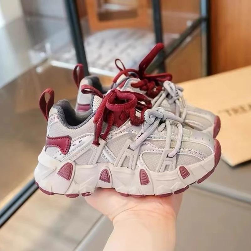 Детские кроссовки для девочек, массивные, универсальные, детские, баскетбольные, модные, нескользящие, для бега, для мальчиков, школьные, черные, повседневные