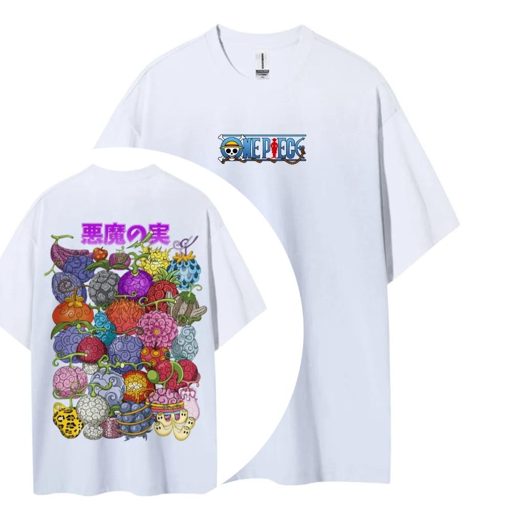 One Piece Anime Devil Fruit Printed Tshirt Unisexs and Womens Tshirt Unisexs Top Sports Tshirt Unisexs Tshirt Summer Tee 2026 New