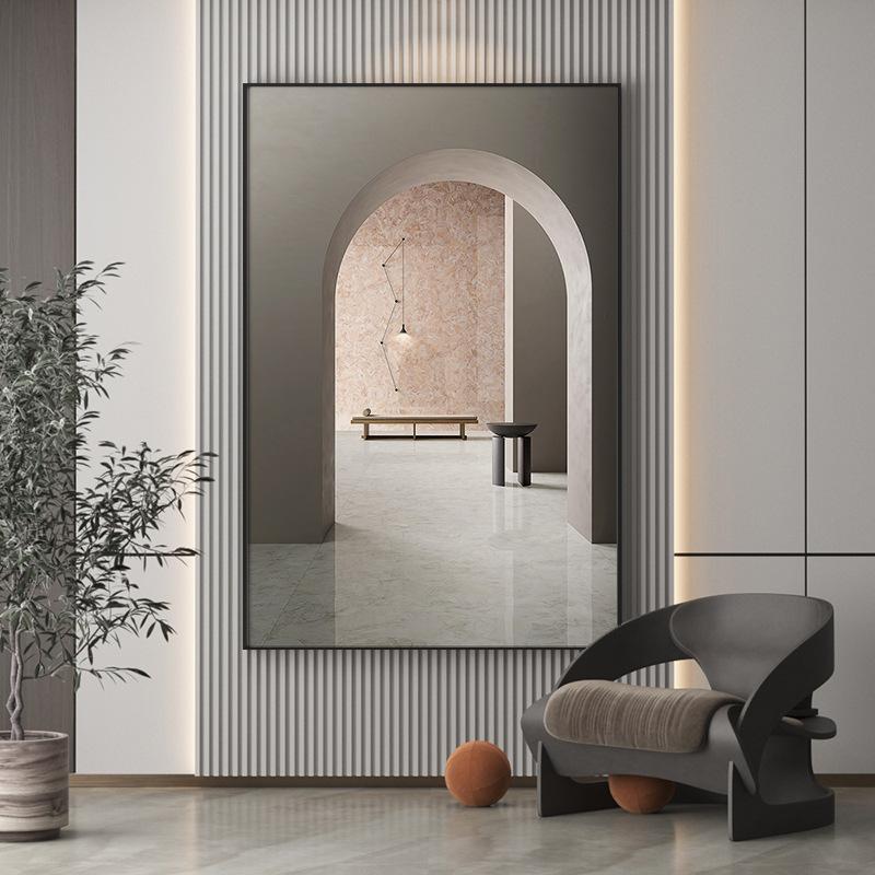 Пейзаж Здание Холст Картина Настенное Искусство Геометрическая Архитектура Пространство Проход Постеры и Принты для Декора Гостиной Коридора