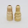 1pcs Brass Adapter 5/16 SAE F Quick Couplers To 1/4 SAE M Flare 5/16 M To 1/4 SAE For R410 R32 R22 Air Conditioning Adapter
