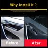 For Toyota RAV4 XA50    2022 Interior Car Door Armrest Frame Strips Decoration Cover Trim Carbon Fiber Accessories