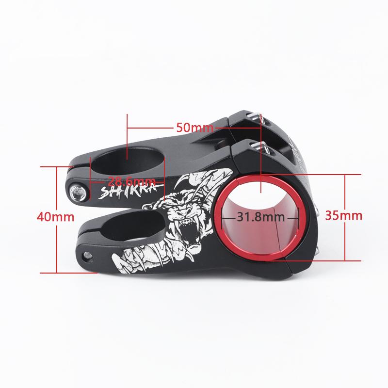 SHIKRA Mtb Power Stem Road Mountain Bike Table Short Power Bicycle Bridge 50mm Stem Riser 31.8 35 Handlebar Pipe Adjustable Rod
