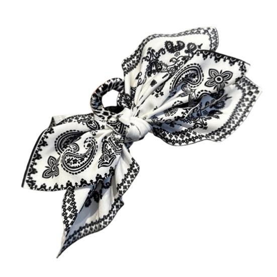 Женские заколки-краб с бантом, двухсторонние заколки для волос с узором в виде ореха кешью, большие заколки-банты для длинных и коротких волос, аксессуары