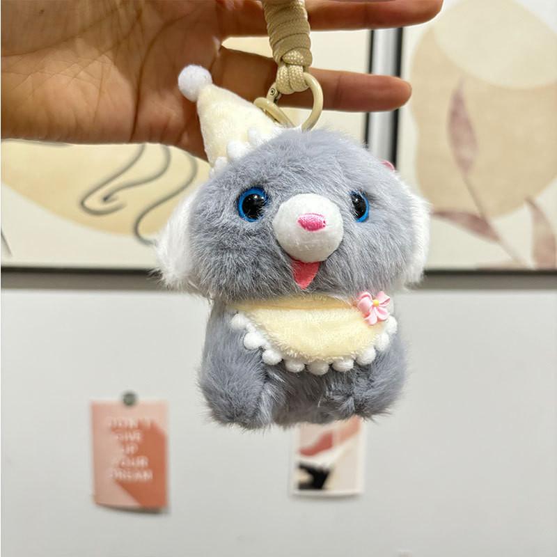 And Soft Cuddly Plush Puppy Keychain Pendant Cute Cartoon Dog Figurine For Gifts