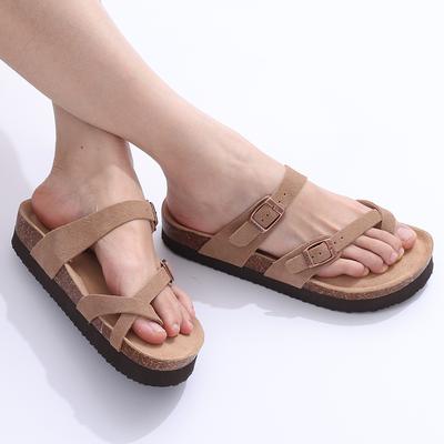 Мода Comwarm ретро пробковые сандалии женские классические толстые подошвы пляжные тапочки с открытым носком сандалии модные унисекс слипоны мюли уличная обувь