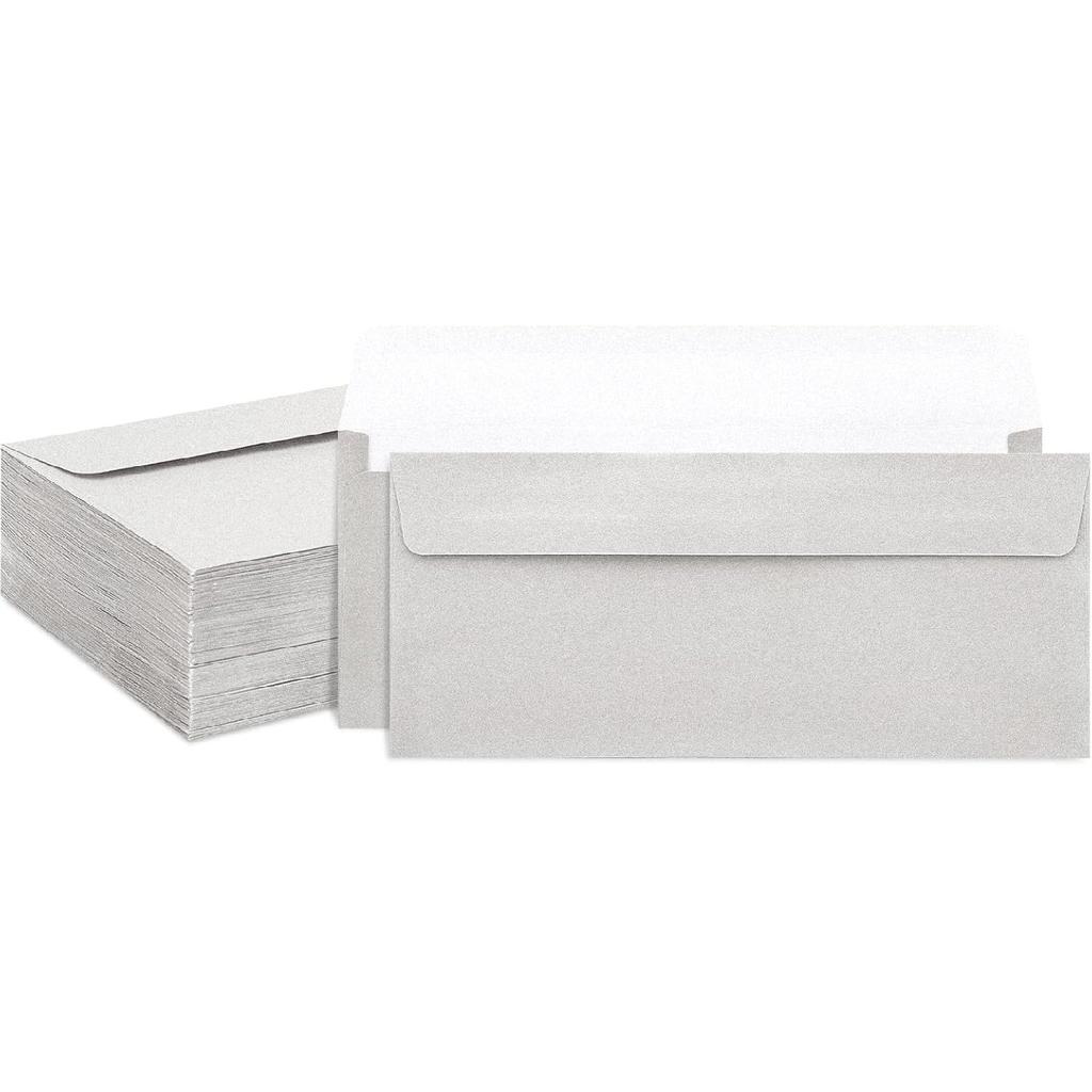 100 Pack Gold Metallic #10 Business Envelopes 4-1/8 x 9-1/2 in Square Flap Mailing Envelopes for Office, Business Letterhead, Invoices, Personal