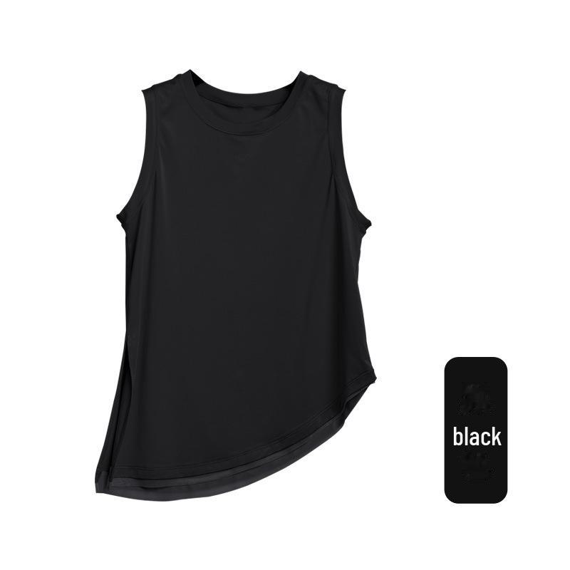 "Женский легкий быстросохнущий жилет для йоги 2025 года": Дышащий, высокоэластичный, однотонный спортивный топ для фитнеса