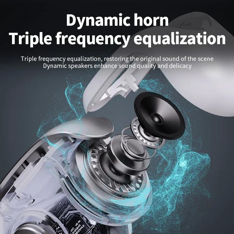 New V12 Earphones Wireless Bluetooth 5.3 Open Headsets HiFi Stereo Sport Earbuds HD Mic Call Ear Clip Headphones