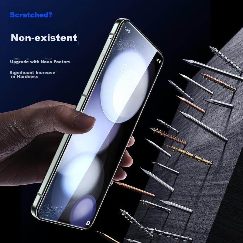 Nano Full Screen Hydrogel Film for Samsung ZFlip5, W24flip Soft Screen Protector Film Set, HD Non-Tempered Anti-Scratch Full Adhesive Protection JM783