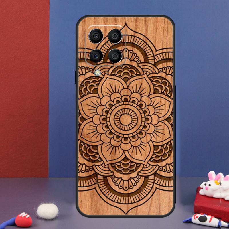 Buddha Jesus Guadalupe Wood Case For Samsung Galaxy M34 M14 M54 M13 M15 M36 M55 M35 M56 M16 M31 M11 M53 M12 M32 M52 M06
