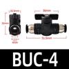 Pneumatic Hand Valve Set with Quick-Plug Connectors BUC 4/6/8/10mm