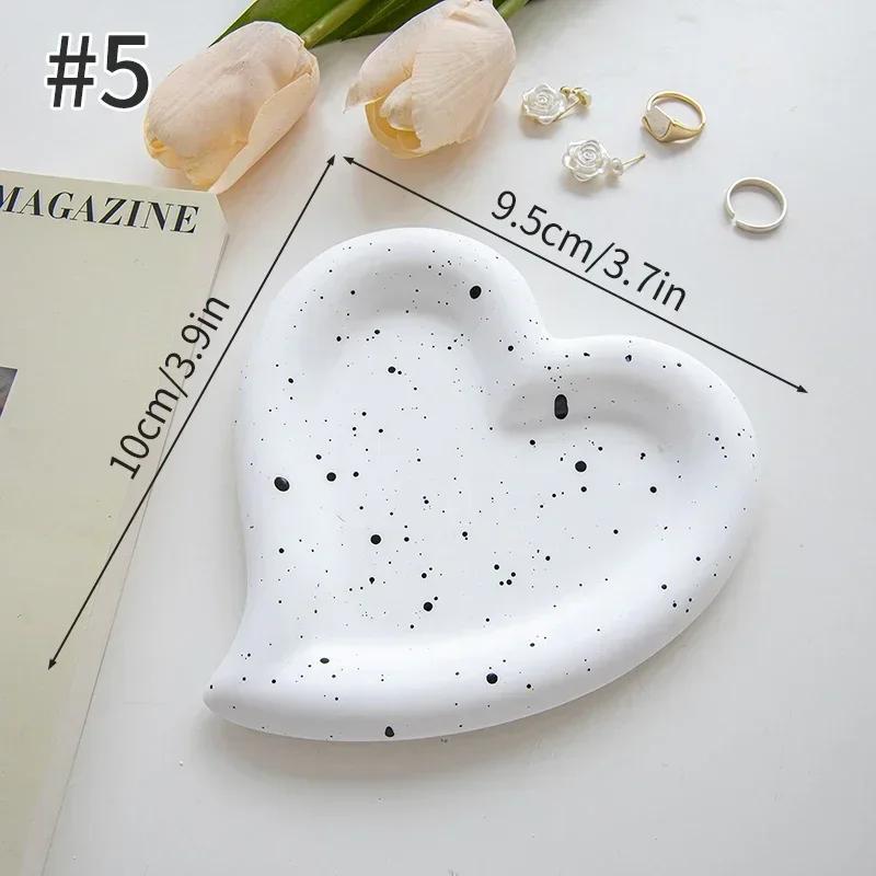Креативный поднос для хранения нестандартных колец, демонстрационная тарелка для украшений, белая художественная гипсовая тарелка, домашний декор, реквизит для фотографий, чаши