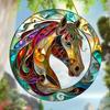 Acrylic Horse Suncatcher Stained Glass Effect Window Hanging Ornament Equestrian Gifts for Mom Grandma Women