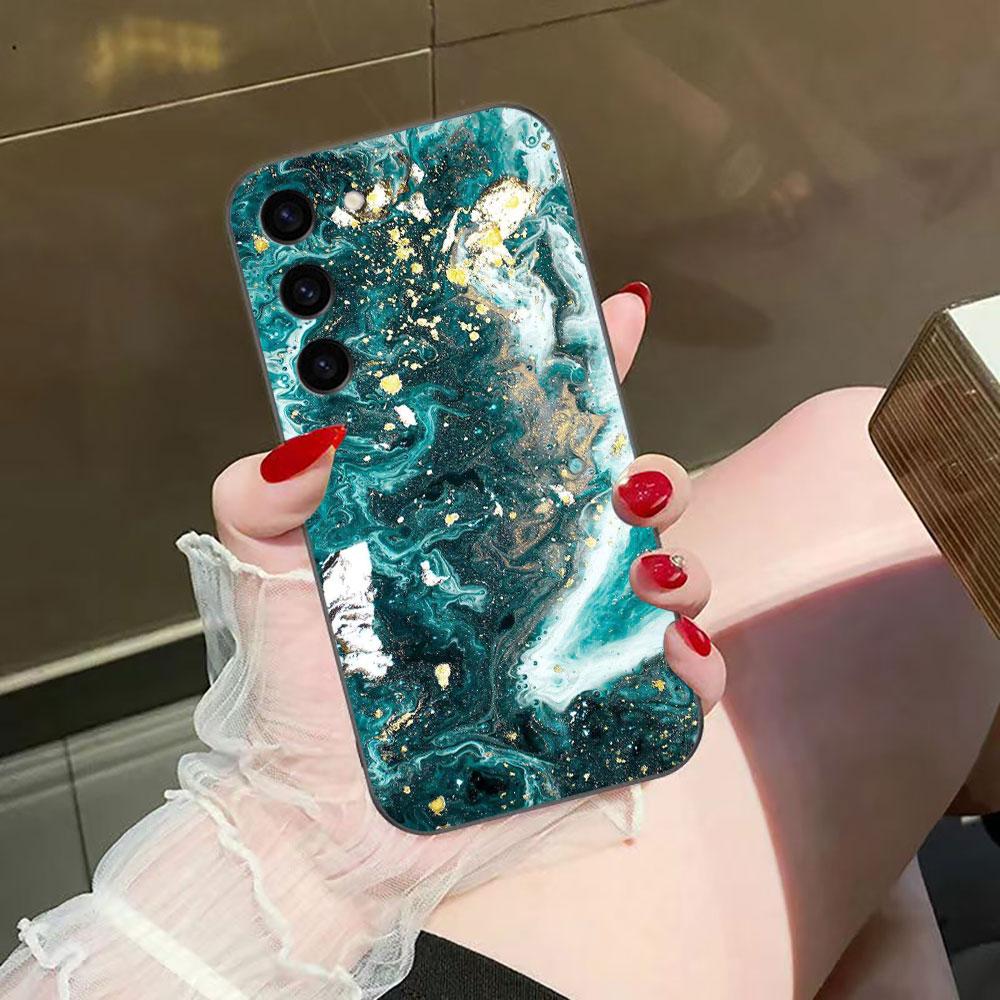 Акварельная Картина Мраморный Чехол Для Телефона Для Samsung Galaxy S26 S25 EDGE S24 S23 S22 S21 S20 FE S10 Ultra PLUS LITE Чехол-Крышка Своими Руками