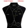 Cross Chest Breast Belly Body Chain Necklace For Women Girls Bra Wedding Sexy Ball Body Jewelry Prom Party Deco Accessories