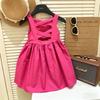 Girls Summer Hollow Out Slim Fit Camisole Dress Sleeveless Korean