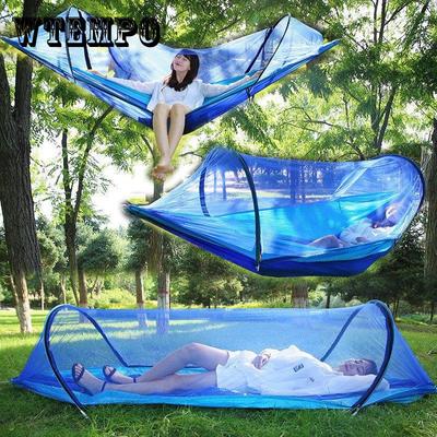 Гамак с москитной сеткой, уличный, внутренний, для взрослых и детей, против опрокидывания, открытый, одиночный, для улицы, противомоскитный гамак-качели