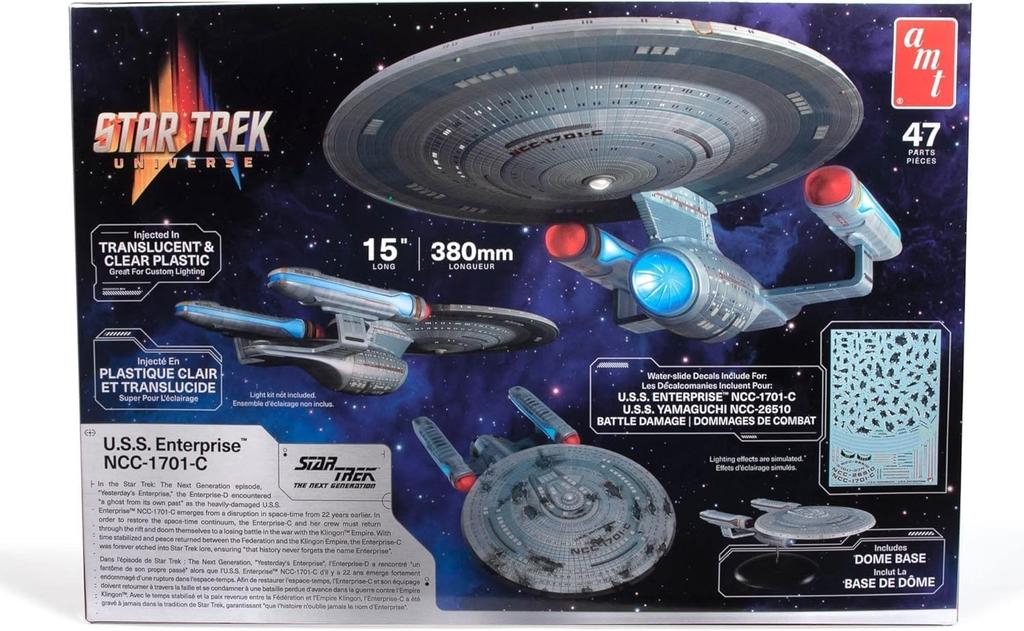 Platz AMT Star Trek Enterprise Scale Plastic Model AMT1332 U.S.S. NCC-1701-C 1/1400