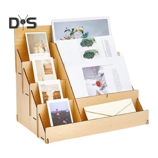 Подставка для поздравительных открыток, полка для хранения, 4 слоя, прочная несущая многофункциональная стойка для хранения фотографий, держатель для карт