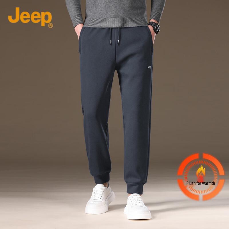 Jeep Мужские осенне-зимние повседневные утепленные спортивные штаны