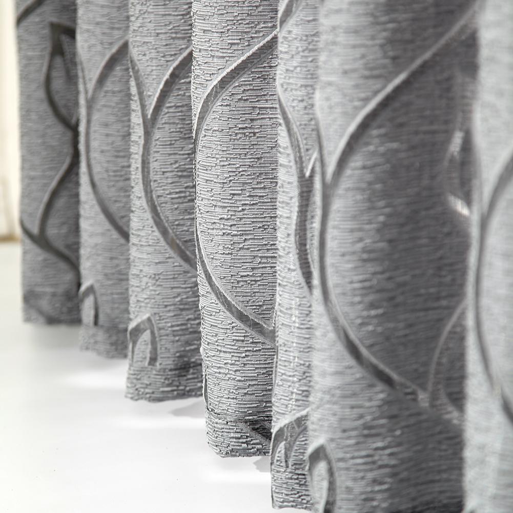 Полуплотные занавески 2 м, модные тюль с тиснением в виде листьев винограда, простой, элегантный, романтический, прочный для декора гостиной