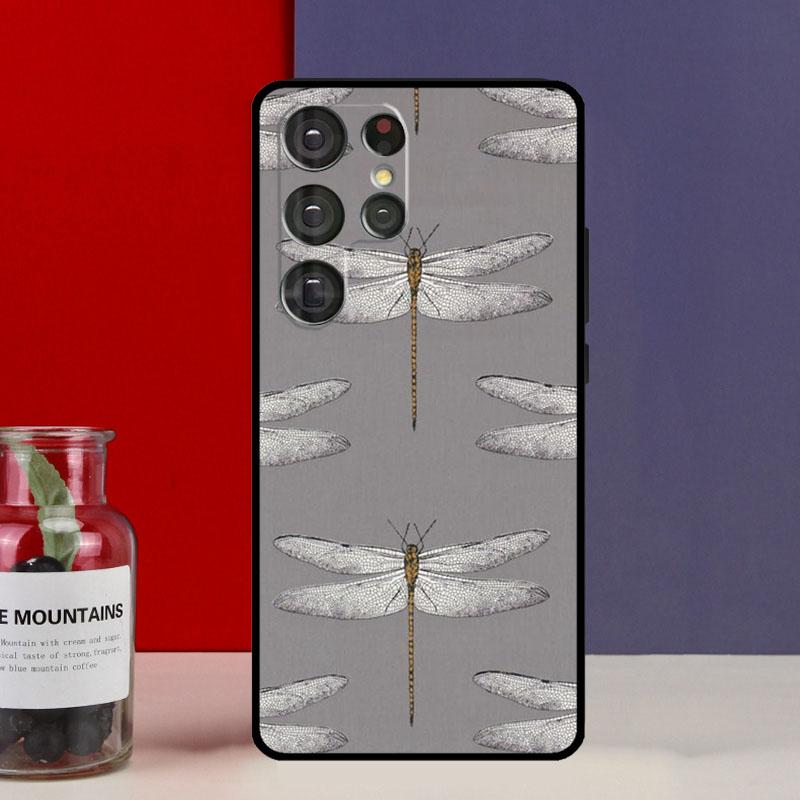 Цветочный Разноцветный Стрекоза Чехол-Фонда Для Samsung Galaxy S25 Ultra S9 S10 S20 FE S21 S22 S23 Plus S24 Ultra Чехол для Телефона