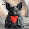 Dark Style Ornament Cute Red Heart Bat 3D Printed Halloween Decoration Novelty Tabletop Sculpture for Spooky Love Design Party Haunted House