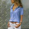 Women White Shirt Office Tops Mujer Femme Elegant Blouses Summer Casual Solid Short Sleeved Loose Blusas