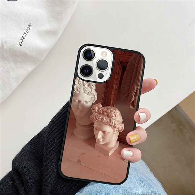 Греческая эстетика Гипсовая статуя Искусство Чехол для телефона Для iPhone 17 Air 15 16 Чехол 11 13 14 Pro Max 12 Plus Max Fundas
