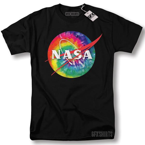 Футболка NASA Tie-Dye Космос Астронавт Space X Подарок Графическая футболка
