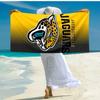 proof beach towel with Jacksonville Jaguars logo pattern - soft,absorbent,quick-drying,machine washable - perfect for swimming,camping,bathing