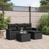 VidaXL Garden Lounge Set with Cushions 5 Pcs, Patio Sofas, Patio Furniture Set, Outdoor Furniture, Black 3218865