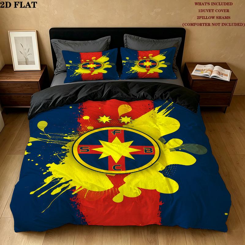 Fcsb Pattern Bedding Quilt Set Quilt Cover Pillowcase Home Birthday Gift(1 * duvet cover + 2 * pillowcase, without core)