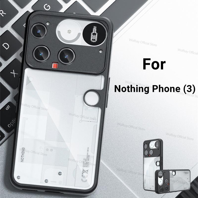 Для чехла Nothing Phone 3 Чехол для Nothing Phone 3 Бампер Роскошный Прозрачный ПК + ТПУ Ударопрочный Защитный Чехол для Телефона Nothing Phone 3