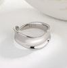 PANJBJ 925 Sterling Silver Frosting Wide Ring for Women Texture Design Fashion Punk Ins Personality Jewelry Gift Dropshipping