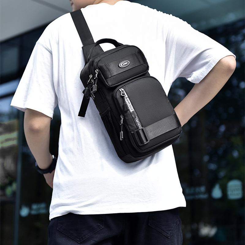 Новая мужская большая вместительная нагрудная сумка, многофункциональная сумка через плечо, уличная водонепроницаемая сумка на плечо, ткань Оксфорд, сумка для отдыха