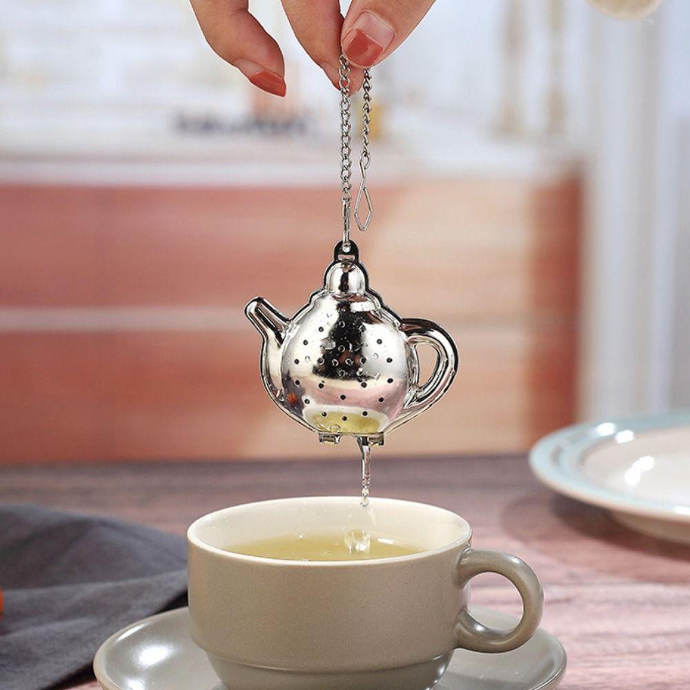 Bird Duck Teapot Shape Non-rust Coffee Filter Spice Strainer Herbal Spice Filter Tea Infuser