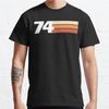 Men Fashion Casual Short Sleeves 1974 Retro Classic Black Tees Classic Oversized T-shirts