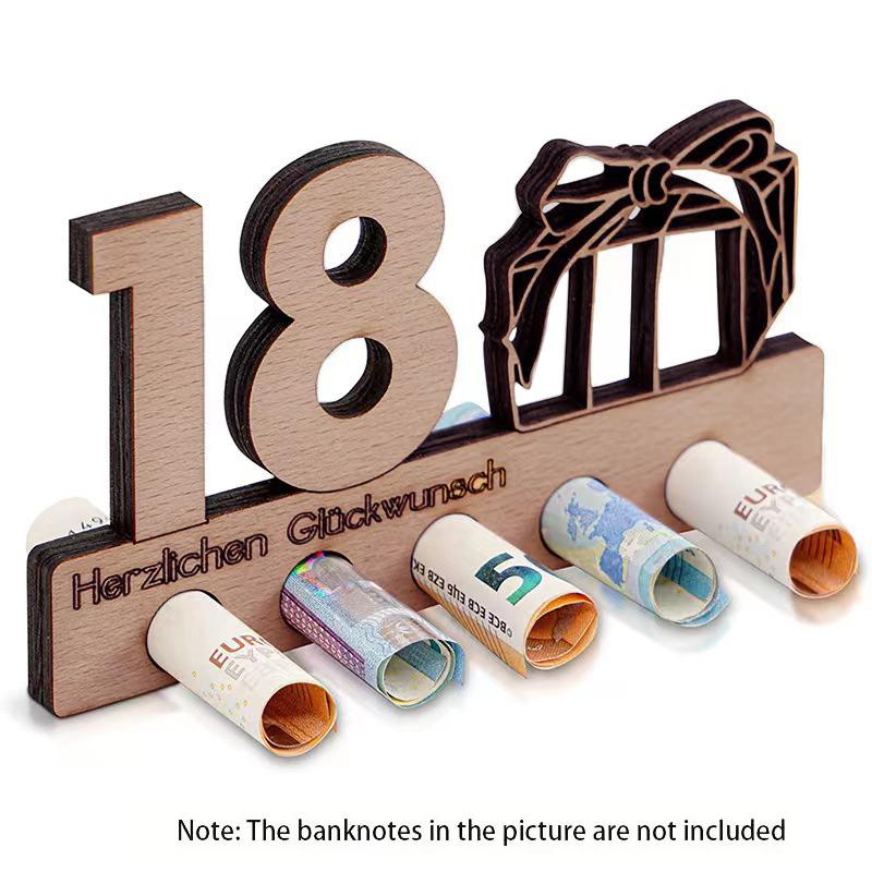 3D Wooden Money Clip Ornaments Friends Memorial Birthday Gift 40 Unique Cash Gifts 30 Party Decor 18 Birthday Gifts For 16 1PC