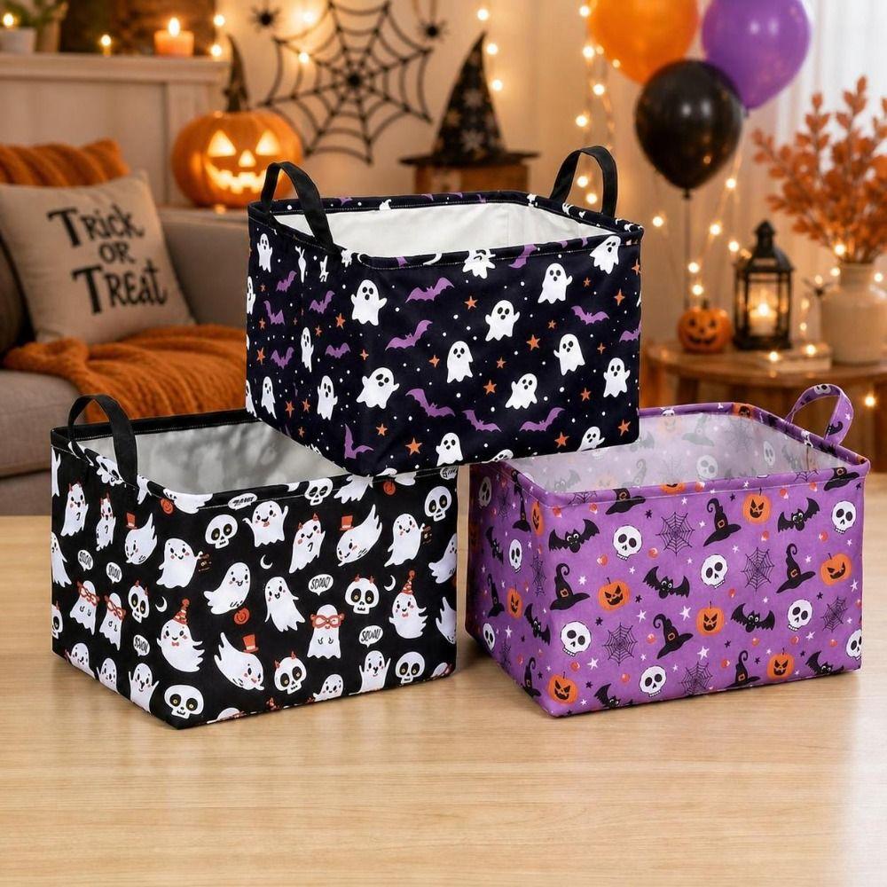 Ghost Clothes Storage Box Pumpkin Sundries Organizer Practical Laundry Basket Household